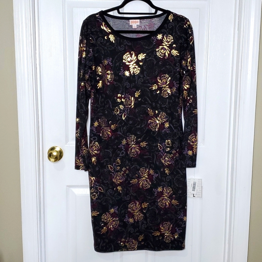 LuLaRoe Elegant Debbie Sheath Dress Large
